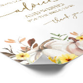 Pompoen Herfst Bruiloft Borrel Advies Bord Poster (Hoek)