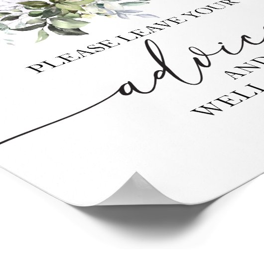 Pompoen Herfst Bruiloft Borrel Advies Wensen Bord Poster (Hoek)