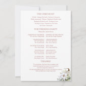 Pompoen herfst bruiloft ceremonieprogramma met gro kaart (Achterkant)