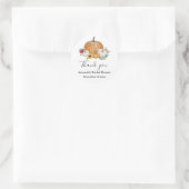 Pompoen Herfst Bruiloft Favor  Ronde Sticker (Tas)