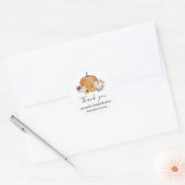 Pompoen Herfst Bruiloft Favor  Ronde Sticker (Envelop)