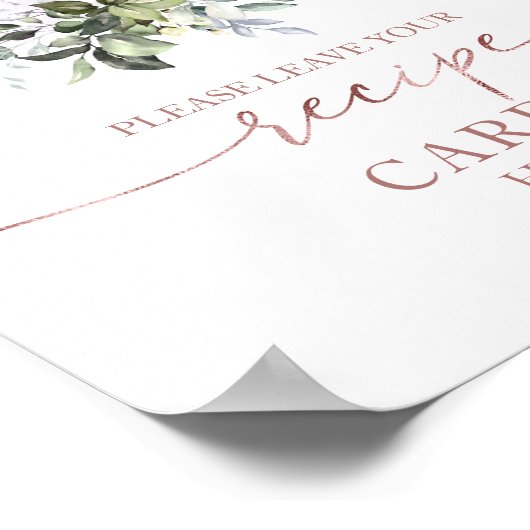 Pompoen Herfst Bruiloft Recept Kaartjes Bord Poster (Hoek)