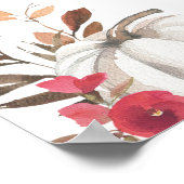Pompoen Herfst Bruiloftsontvangstbord Poster (Hoek)