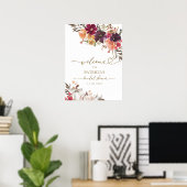Pompoen Herfst Bruiloftsontvangstbord Poster (Thuiskantoor)