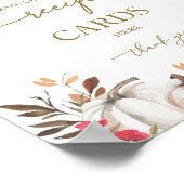 Pompoen Herfst Bruiloftsrecept Kaart Bord Poster (Hoek)
