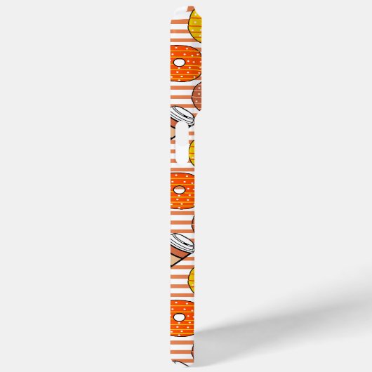 Pompoen Herfst Donuts & Koffie Sinaasappel Strepen Case-Mate iPhone Case (Achterkant / Rechts)