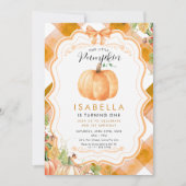 Pompoen Herfst Eerste 1e 2e 3e 4e 5e verjaardag Kaart (Voorkant)