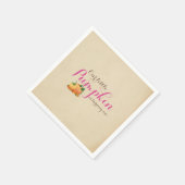 Pompoen Herfst eerste verjaardag roze Napkin Servet (Hoek)