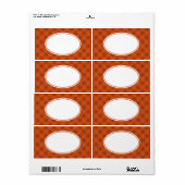 Pompoen Herfst Eten Keuken Gingham Labels (Full Sheet)