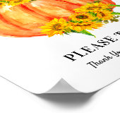 Pompoen Herfst Favoren Trouw Baby Shower Poster (Hoek)