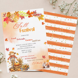 Pompoen Herfst Festival Waterverf Kaart