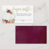 Pompoen herfst floraal sekseneutraal luiderverkeer informatiekaartje (Voorkant / Achterkant)