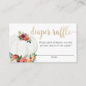 Pompoen herfst floraal sekseneutraal luiderverkeer informatiekaartje (Voorkant)