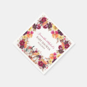 Pompoen Herfst Floral Baby shower Servet (Hoek)