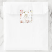 Pompoen Herfst Floral Meisje Baby shower Vierkante Sticker (Tas)