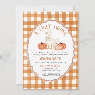 Pompoen Herfst Gekke Gans Baby shower Kaart