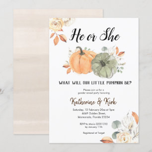 Pompoen Herfst Gendergelijkheid Uitnodiging