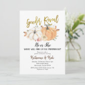 Pompoen Herfst Gendergelijkheid Uitnodiging (Staand voorkant)