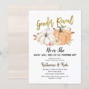 Pompoen Herfst Gendergelijkheid Uitnodiging