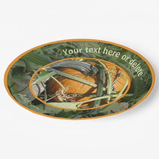 Pompoen Herfst Gepersonaliseerde Partij Papieren Bordje (Gekanteld)