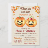 Pompoen Herfst Geslacht onthullen Uitnodiging Hij  (Voorkant)