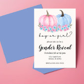 Pompoen Herfst Geslacht onthullen uitnodigingen