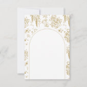 Pompoen Herfst Goud Whimsical Bloemen Baby shower Bedankkaart (Achterkant)