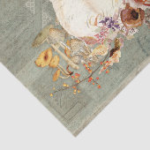 Pompoen Herfst Grijs Sinaasappel Bloemen Paddestoe Tissuepapier (Detail)