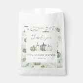 Pompoen Herfst Groen Baby shower Favor Bag Bedankzakje (Voorkant)