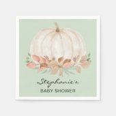 Pompoen Herfst Groen Baby shower Servet (Voorkant)