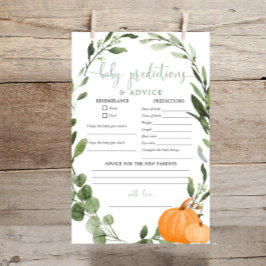 Pompoen herfst groen baby voorspellingen advies