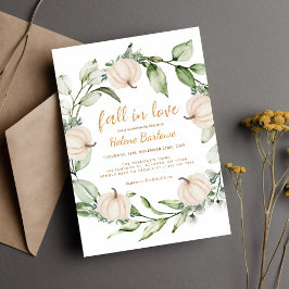 Pompoen Herfst groen Vrijgezellenfeest Kaart