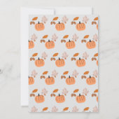 Pompoen Herfst Halloween baby shower Kaart (Achterkant)