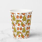 Pompoen Herfst Hand getekend Papieren Bekers (Achterkant)