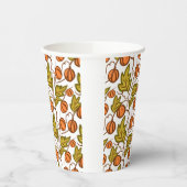 Pompoen Herfst Hand getekend Papieren Bekers (Links)