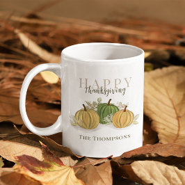 Pompoen Herfst Happy Thanksgiving Custom Koffiemok