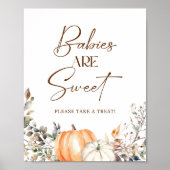 Pompoen herfst Herfst Baby shower Baby's zijn zoet Poster (Voorkant)