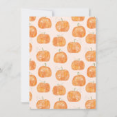 Pompoen herfst Herfst Baby shower dank u kaart (Achterkant)