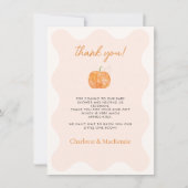 Pompoen herfst Herfst Baby shower dank u kaart (Voorkant)