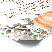 Pompoen herfst Herfst Baby shower Luier Raffle Poster (Hoek)