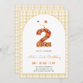 Pompoen Herfst Herfst Bladeren Tweede 2e Verjaarda Kaart (Voorkant / Achterkant)