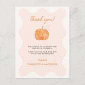 Pompoen herfst Herfst dank u Briefkaart (Voorkant)