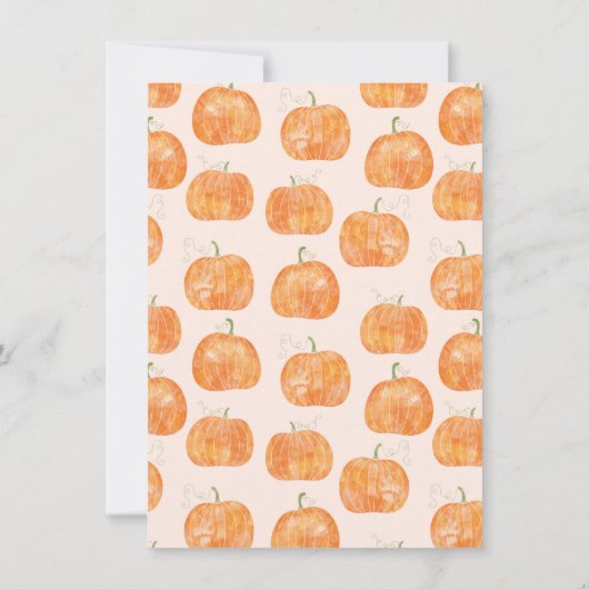 Pompoen herfst Herfst dank u kaart (Achterkant)