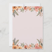 Pompoen Herfst Herfst Floral Baby shower in Invita Kaart (Achterkant)