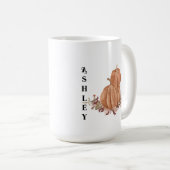 Pompoen Herfst Herfst Gepersonaliseerde Naam Thank Koffiemok (Voorkant rechts)