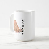Pompoen Herfst Herfst Gepersonaliseerde Naam Thank Koffiemok (Voorkant links)