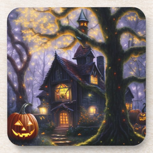 pompoen/herfst/herfst/Halloween Bier Onderzetter (Voorkant)