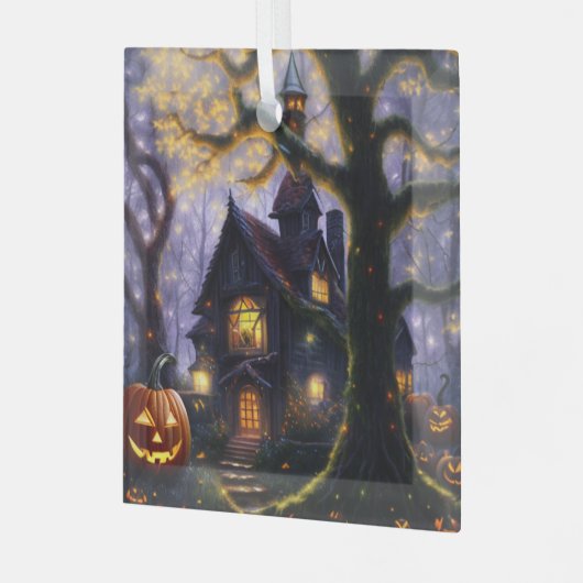 pompoen/herfst/herfst/Halloween Glas Ornament (Voorkant links)