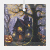 pompoen/herfst/herfst/Halloween Glas Ornament (Voorkant)