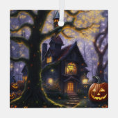 pompoen/herfst/herfst/Halloween Glas Ornament (Achterkant)